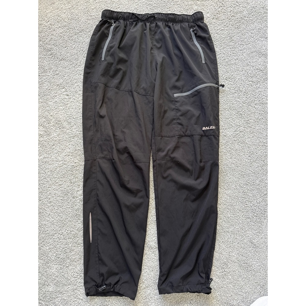 Baleaf Womens XL Black Hiking Pants Lightweight Zipper Pockets Adjustable Hem